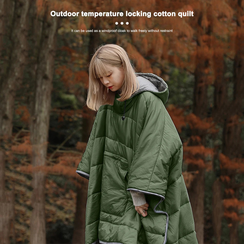 portable sleeping bag poncho for winter